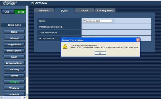 panasonic ip cam default password